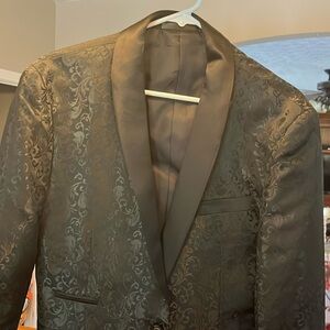 Men’s Suit Jacket black paisley print